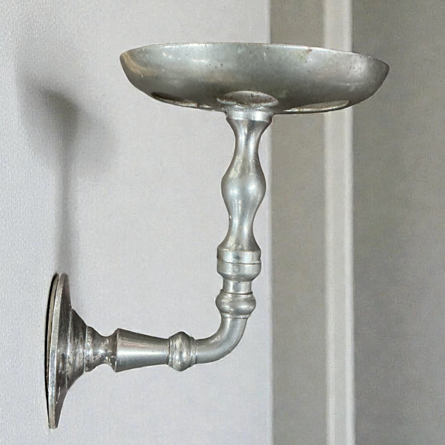 Antique Nickel-Plated Brass Cup Holder/Soap Dish