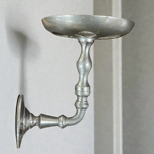 Antique Nickel-Plated Brass Cup Holder/Soap Dish