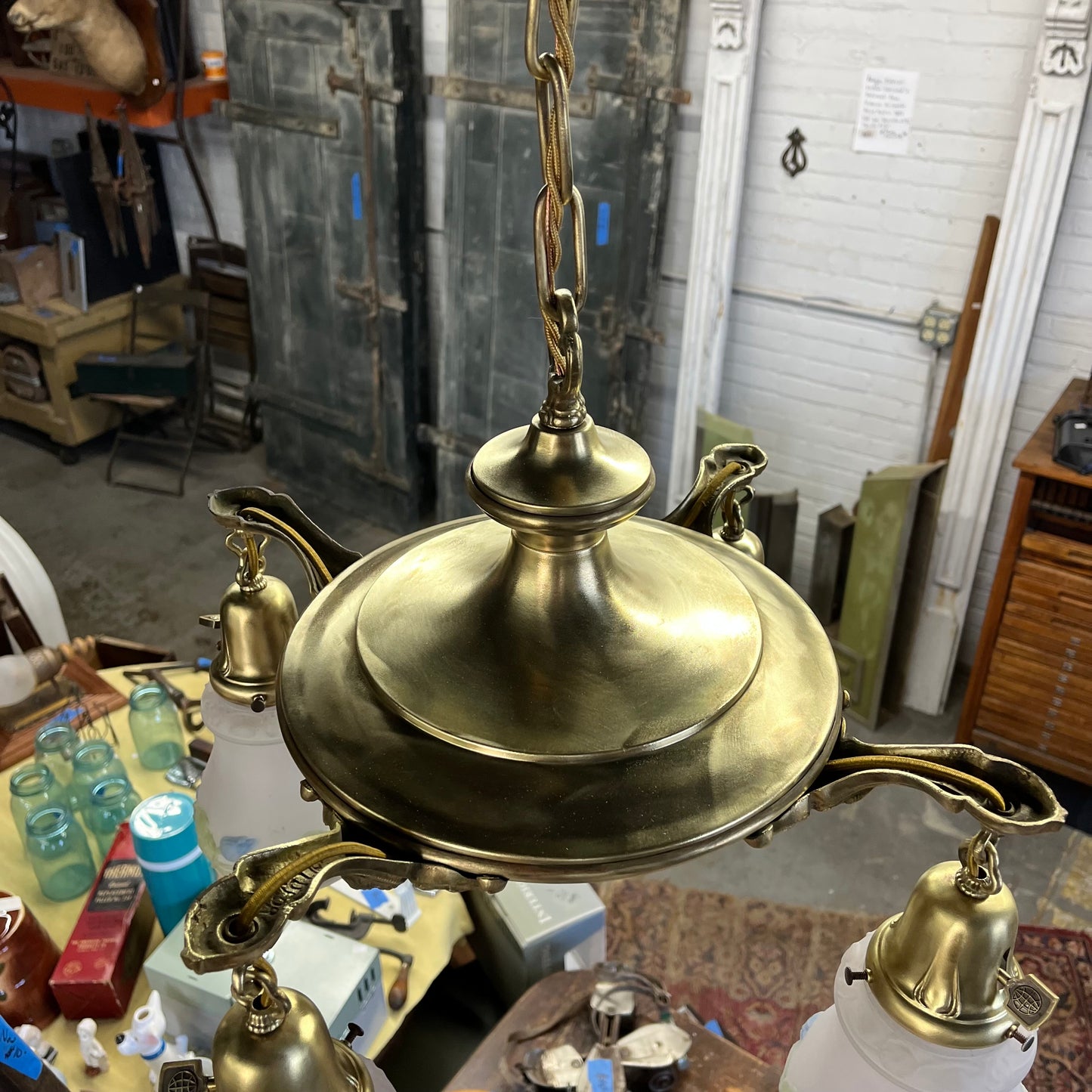 Antique Brass Victorian Chandelier