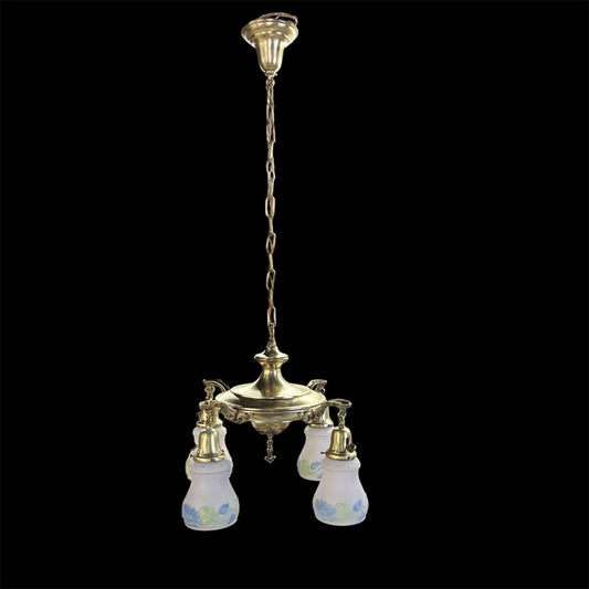 Antique Brass Victorian Chandelier