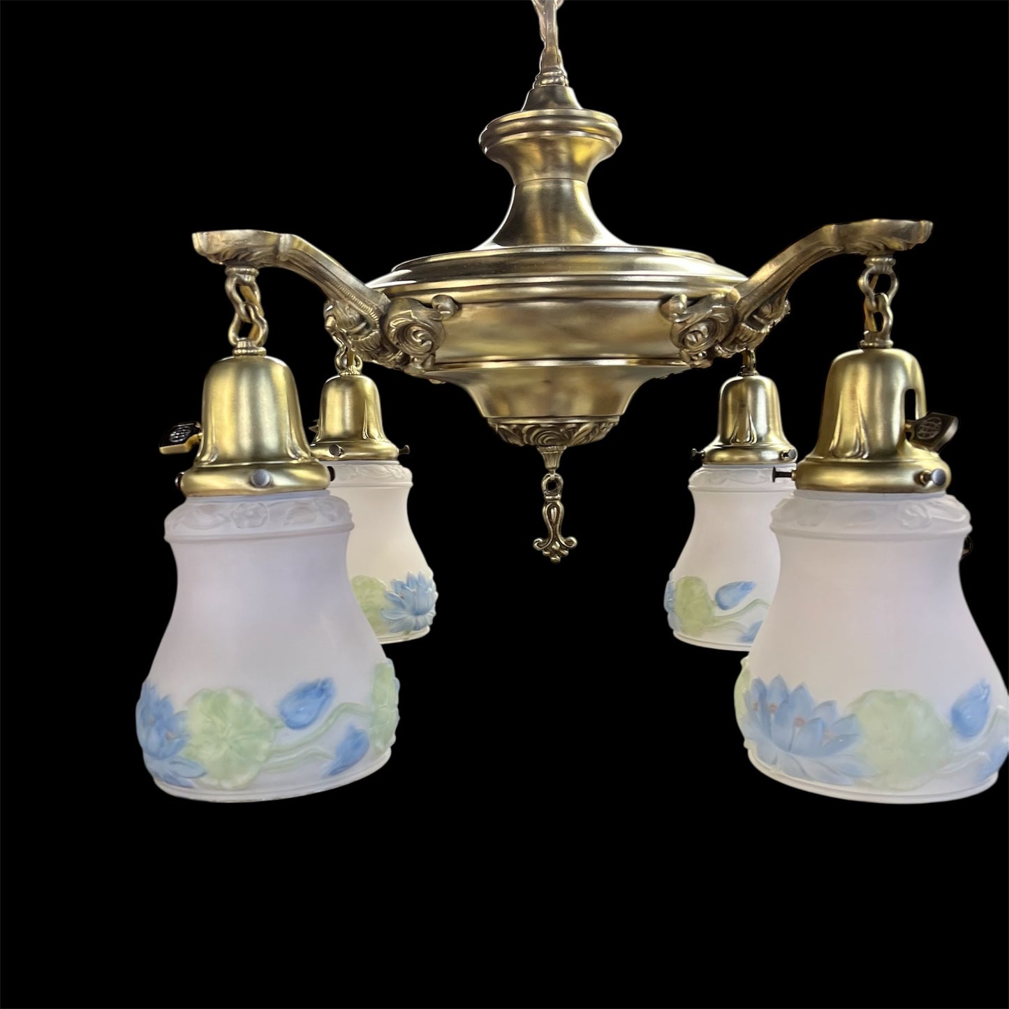 Antique Brass Victorian Chandelier