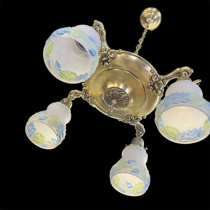 Antique Brass Victorian Chandelier