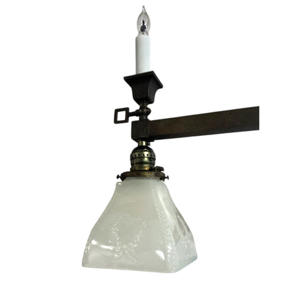 Antique Gas Converted To Electric Chandelier