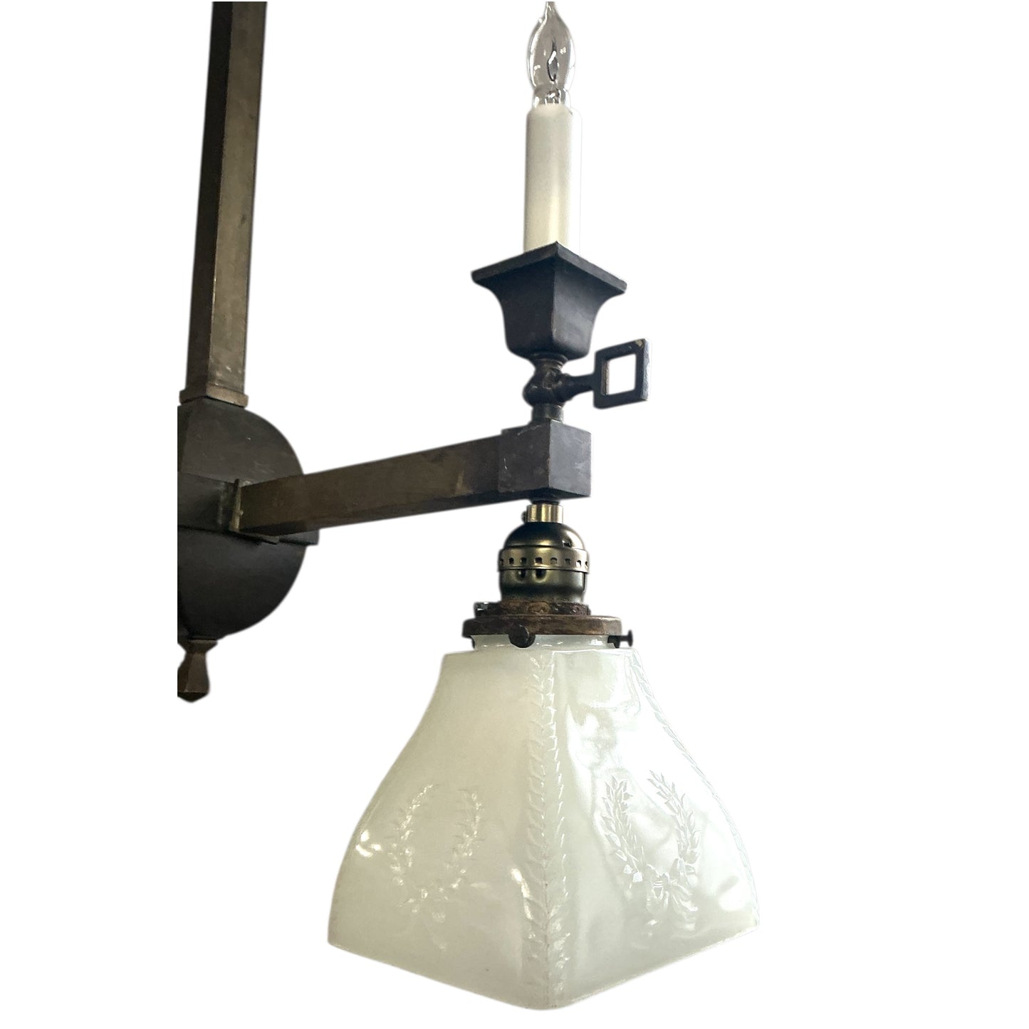 Antique Gas Converted To Electric Chandelier