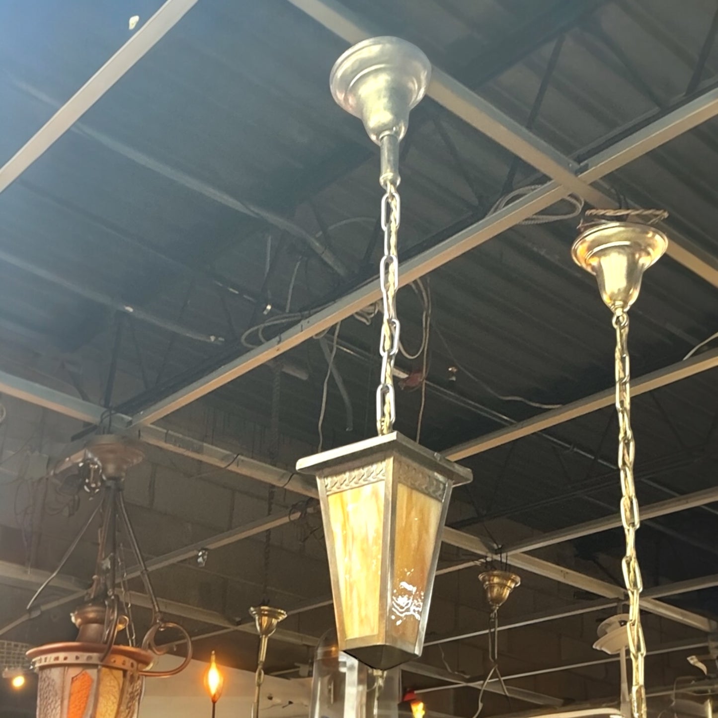 Vintage Arts & Crafts Pendant Light