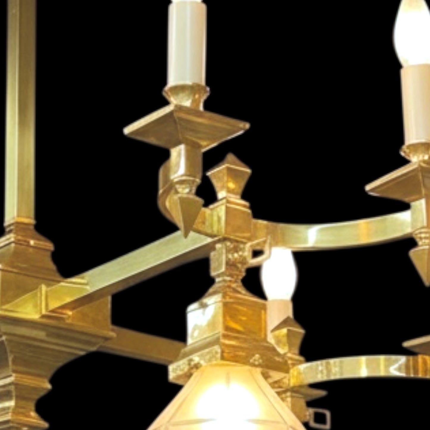 Antique Six Light Arts & Crafts Chandelier