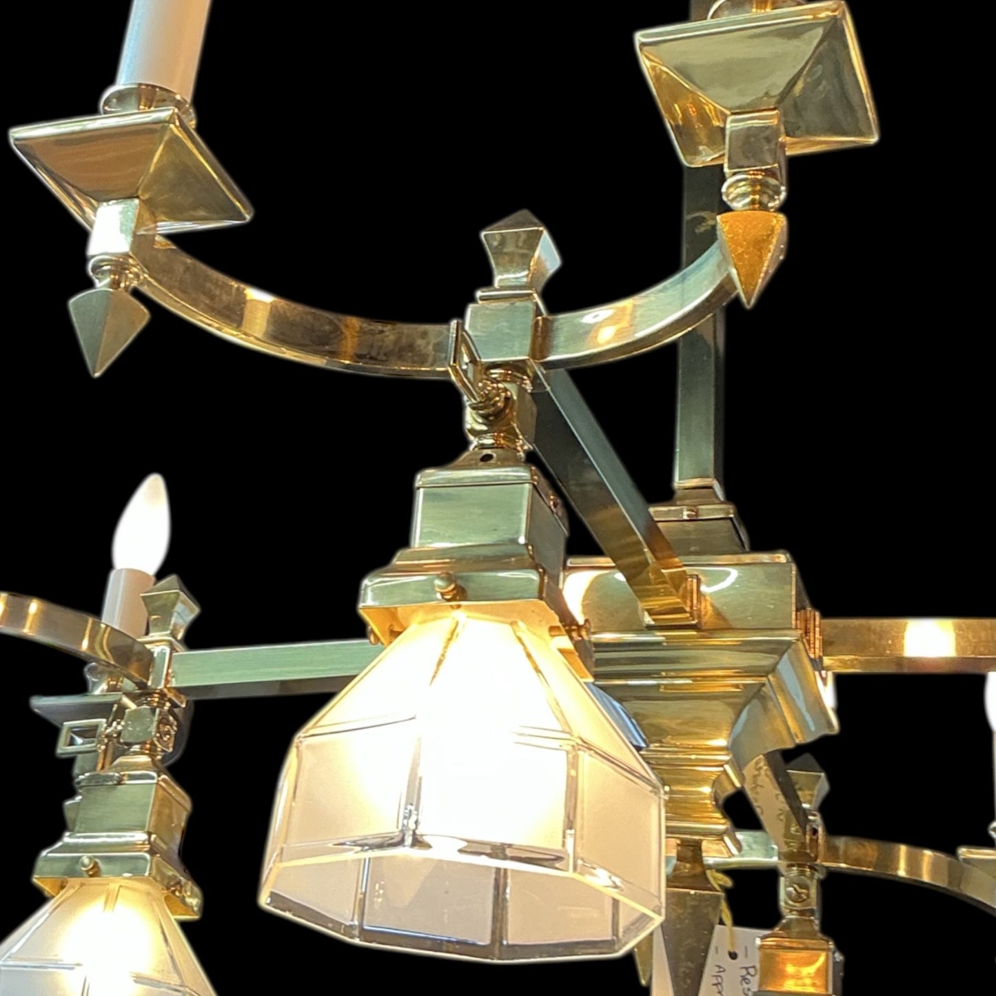 Antique Six Light Arts & Crafts Chandelier