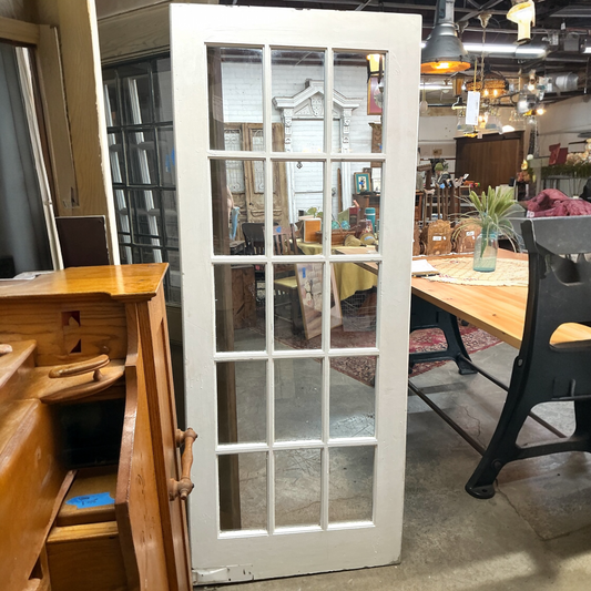 Vintage 15 Pane Swing Door w/Hardware