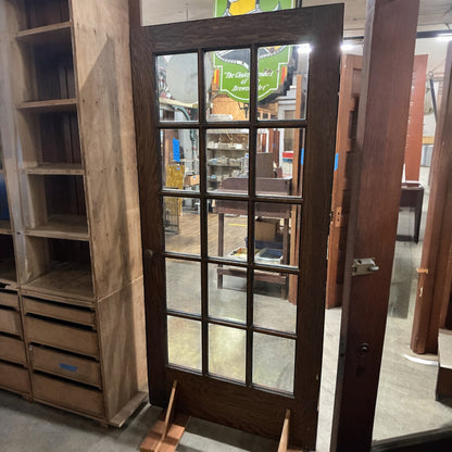 Vintage Fifteen-Pane Interior French Door