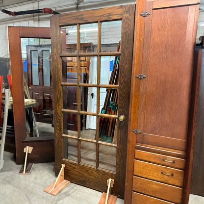 Vintage Fifteen-Pane Interior French Door