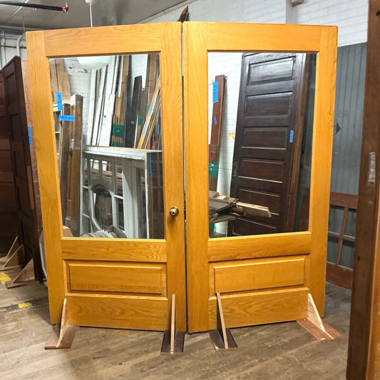 Mid Century Oak Exterior French Doorset