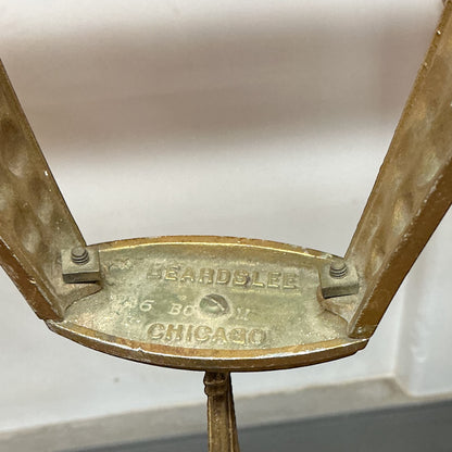 Art Deco Brass Pendant Light Designed For Slipshade(Beardslee)/Rewired