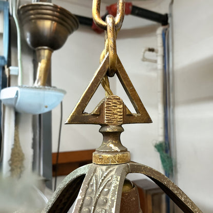 Beardslee Art Deco Brass Pendant Designed For Slipshade(Rewired)