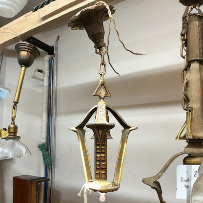 Beardslee Art Deco Brass Pendant Designed For Slipshade(Rewired)