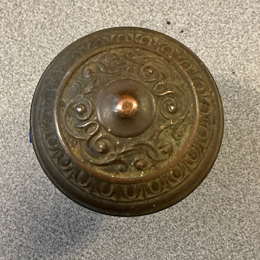 Corbin ‘Brocade’ Eastlake-Style Cast-Brass Doorknob(Late 1800’s)