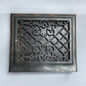 Ornate Antique Cast Iron Wall Mount Grate/Register - Japanned Finish