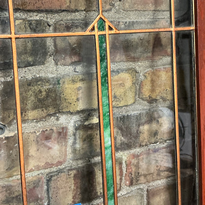 Pair/Cabinet Doors With Stained Glass