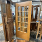 Vintage Oak Fifteen Pane Entry Door