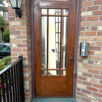 Vintage Nine Light Craftsman Exterior Door