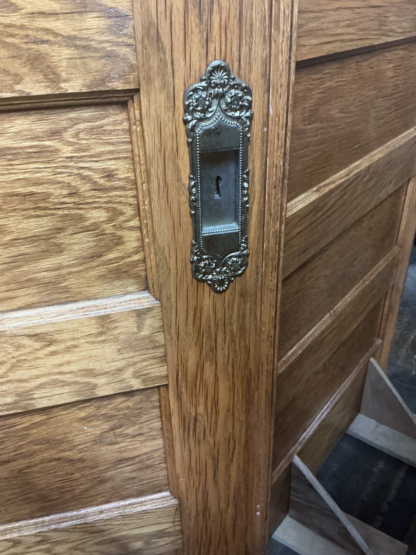 Vintage Oak Six Panel Pocket Doorset