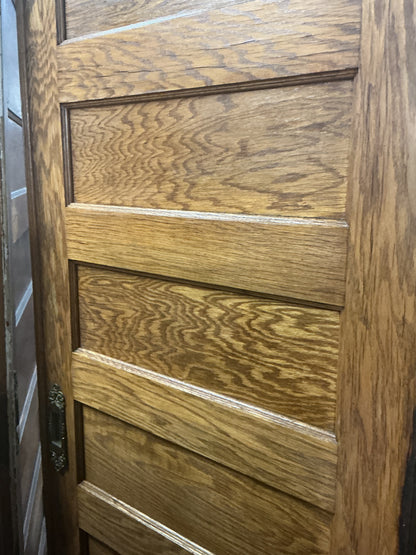 Vintage Oak Six Panel Pocket Doorset