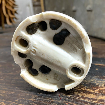 Vintage Ceramic & Brass Toggle Switch