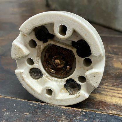 Vintage Ceramic & Brass Rotary Switch