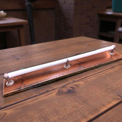 Antique Extended Glass Towel Bar;J.L.Mott