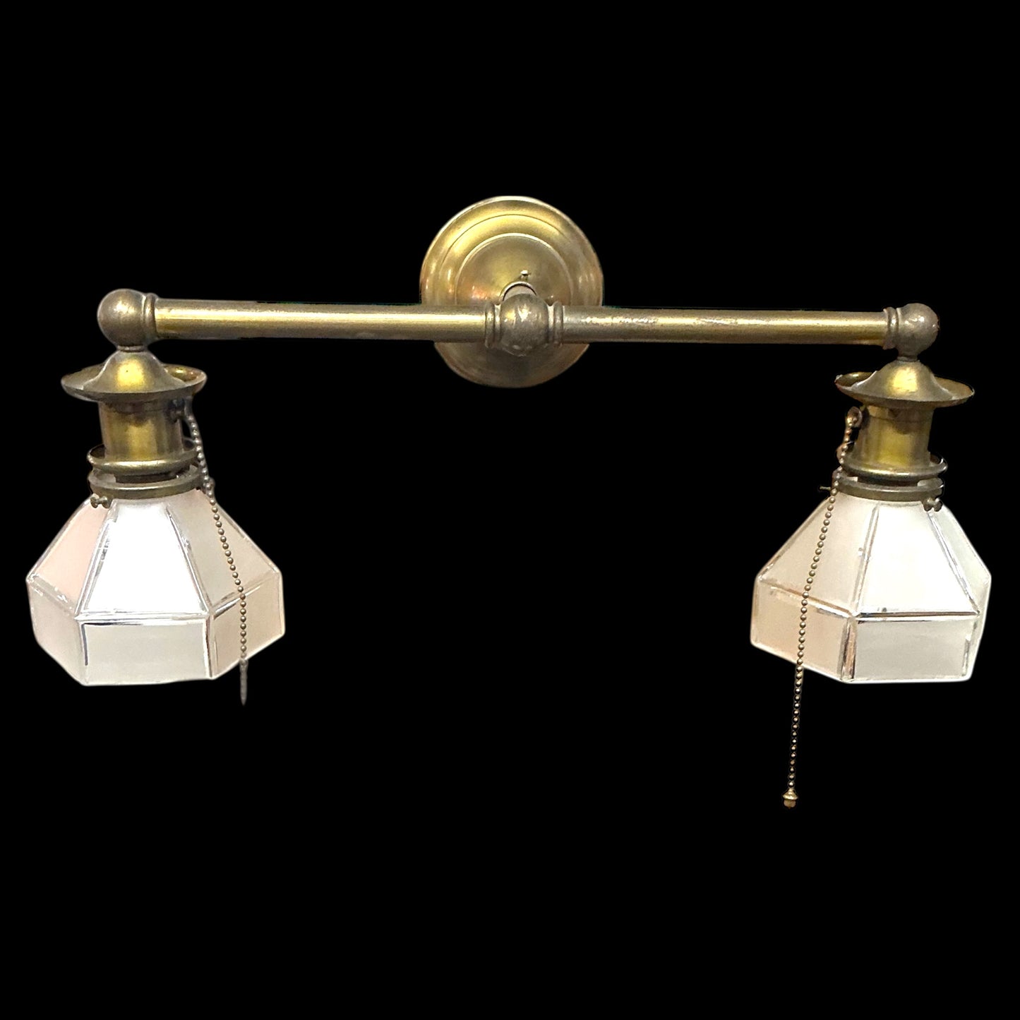 Antique Craftsman Two-Arm Wall Mount Light