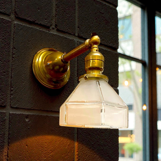 Antique Brass Craftsman Wall Mount Light