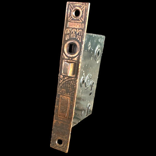 Antique Exterior Mortise Lock; Eastlake Design