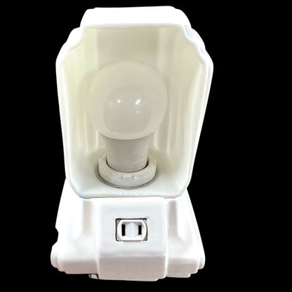 Antique Art Deco Porcelain Bath Sconce