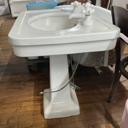 Antique Porcelain Pedestal Sink