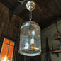 Vintage Nickel Plated Brass Pendant Light