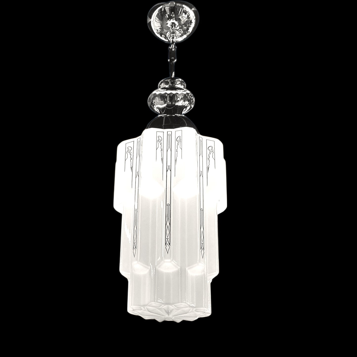 Antique Art Deco ‘Skyscraper’ Pendant Light(1930’s)