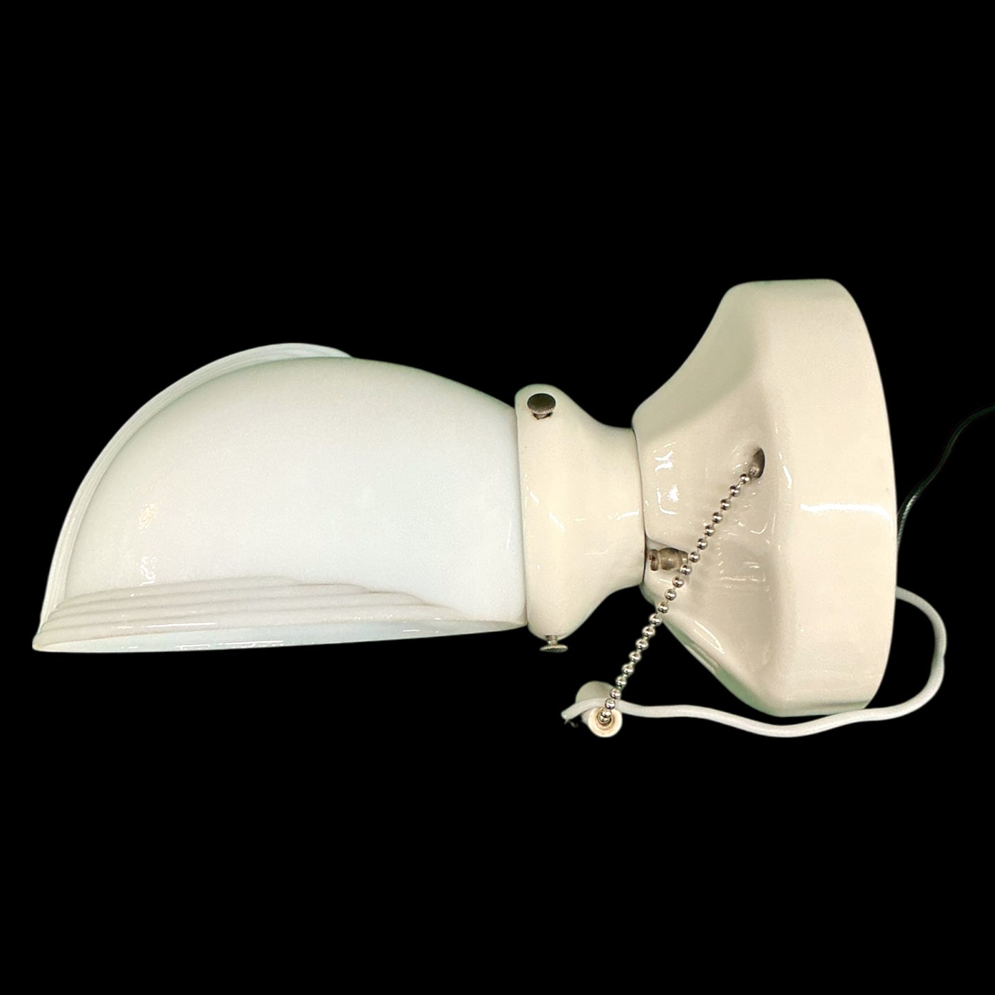 Antique Art Deco Porcelain Bath Sconce