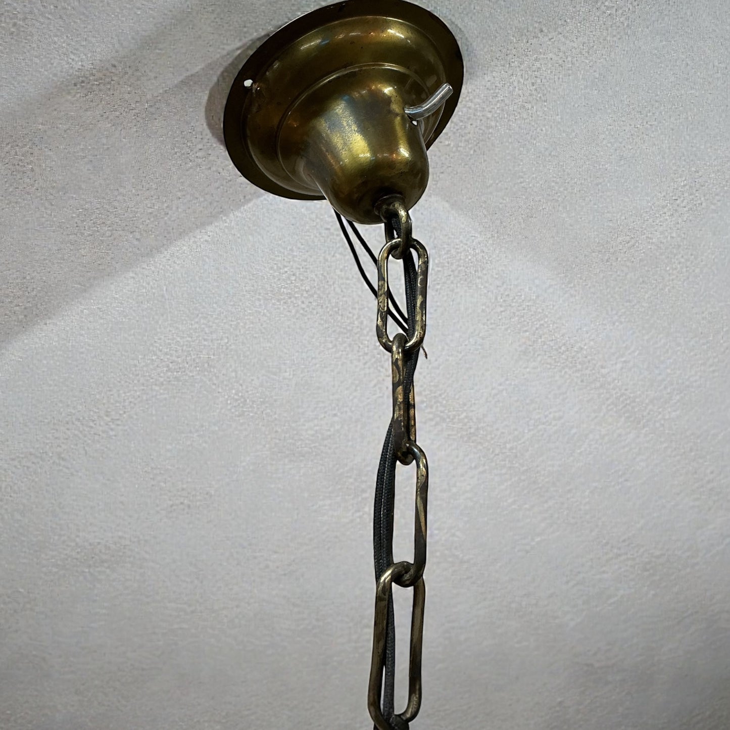 Antique Pendant Fixture(Pressed Glass)1950’s