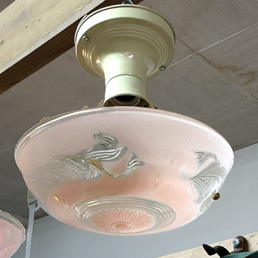 Antique Art Deco/Traditional Three Chain Light Fixture