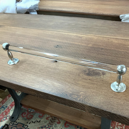 Antique Glass Towel Bar