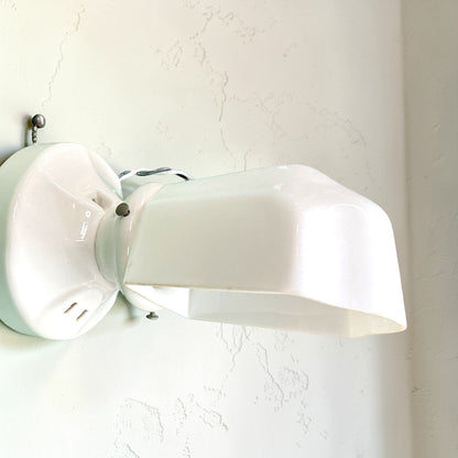 Antique Art Deco Porcelain Bath Sconce