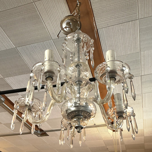 Antique Victorian Crystal Chandelier