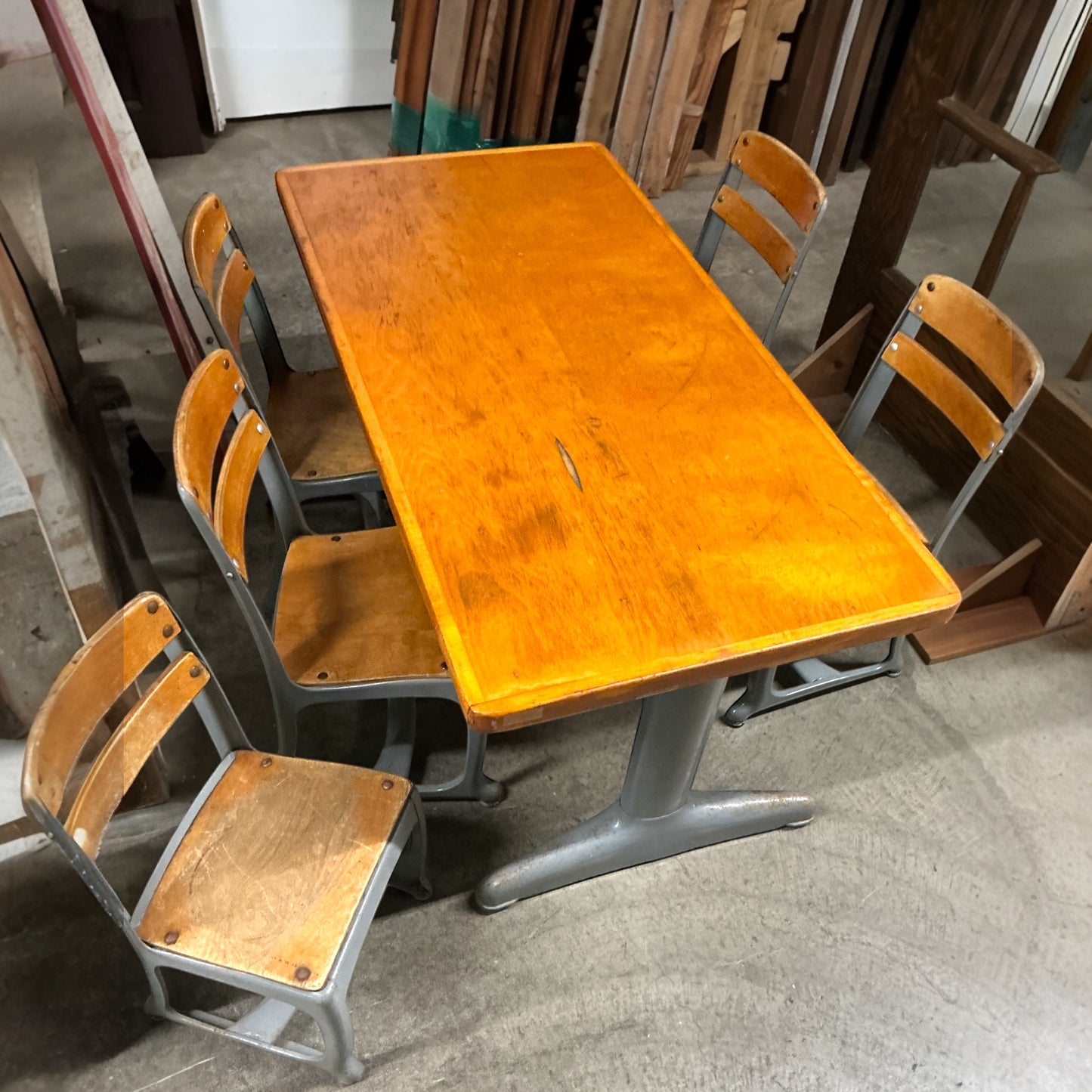 Antique Children’s School Desk/Chairs