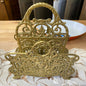 Antique Solid Brass Magazine Holder