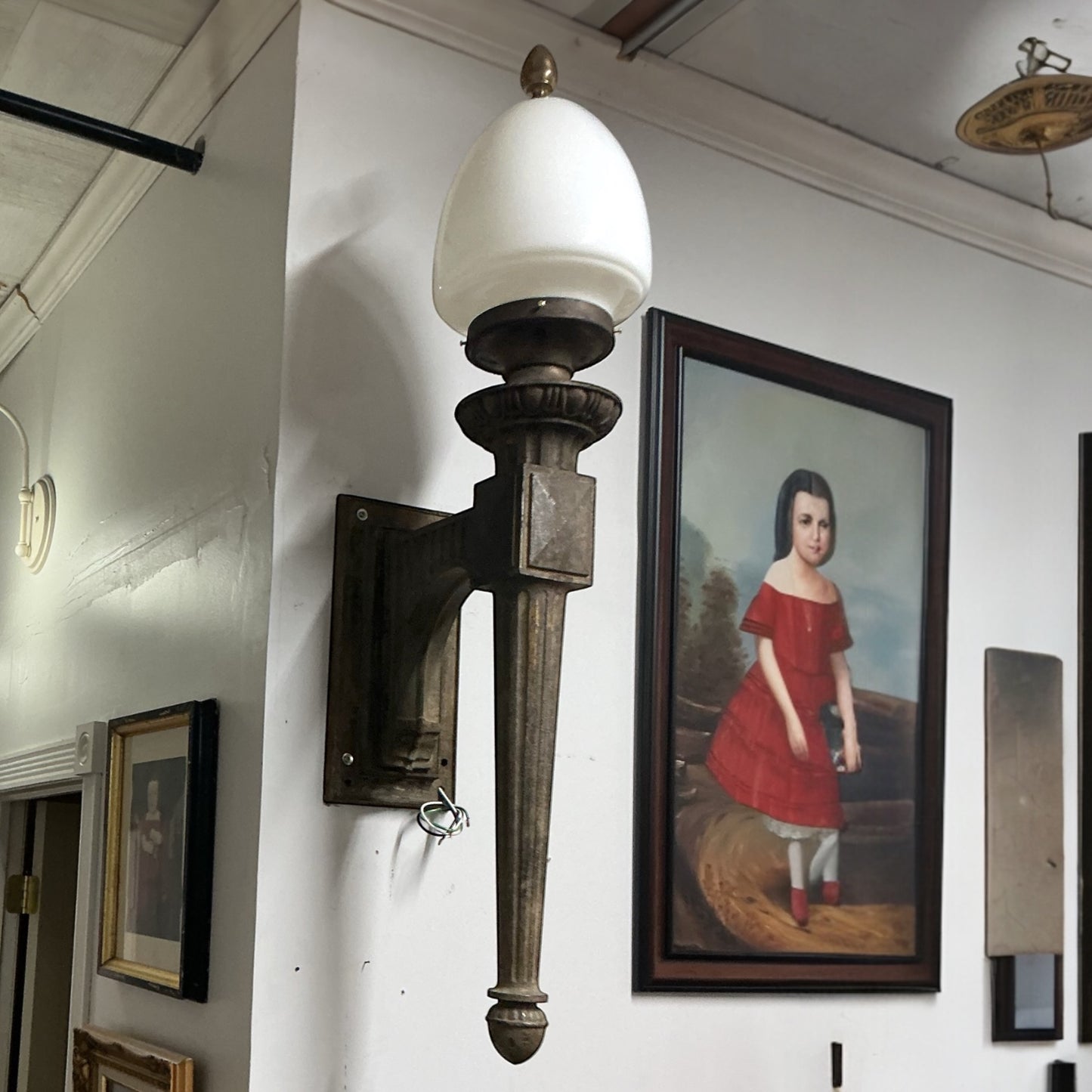 Antique Cast Iron Exterior Scone