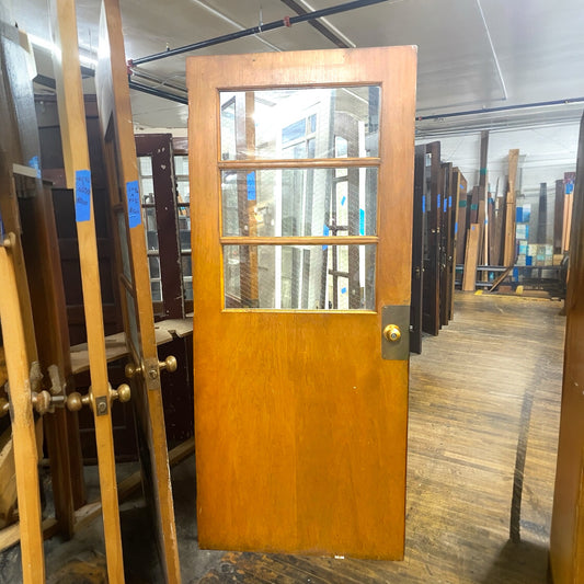 Vintage Exterior Door With Chicken Wire Panes