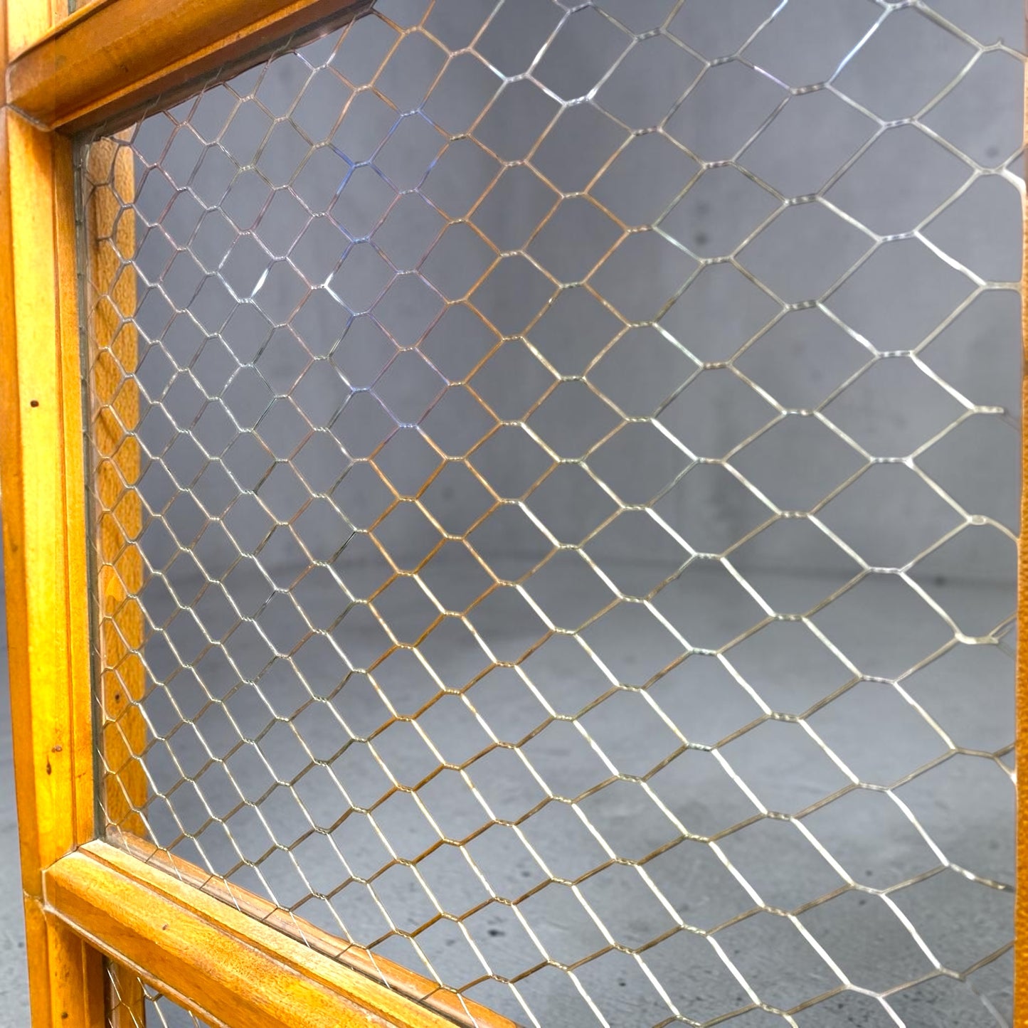 Vintage Exterior Door With Chicken Wire Panes
