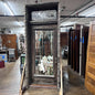 Antique Victorian Entry Door Set w/Leaded Glass Transom