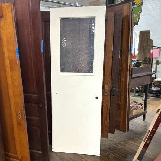 Antique Interior/Exterior Door w/Florentine Glass