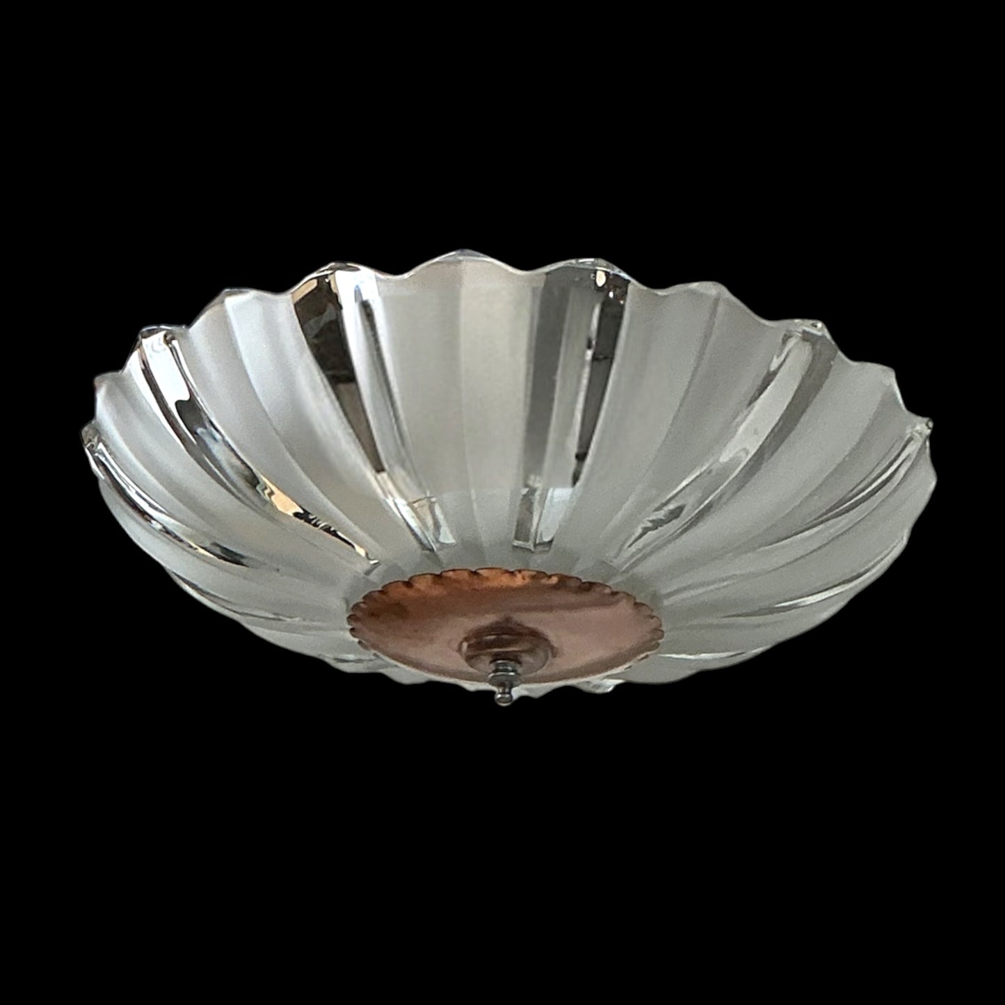 Antique Art Deco Flush Mount Light(Rewired)