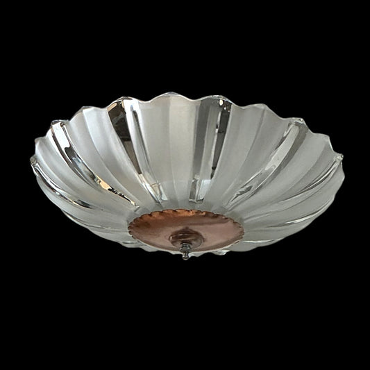 Antique Art Deco Flush Mount Light(Rewired)